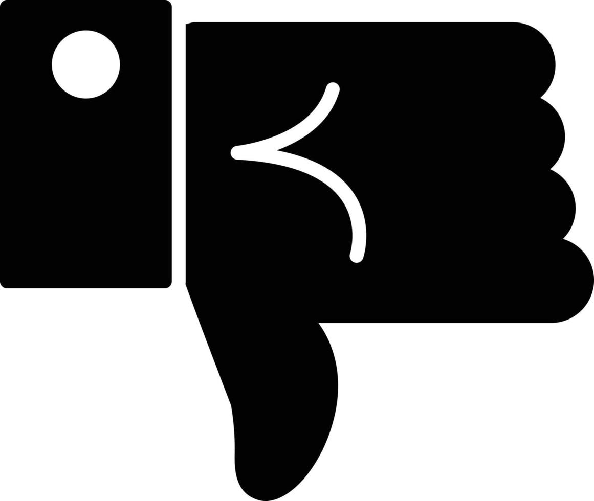 houd niet van glyph-pictogram vector