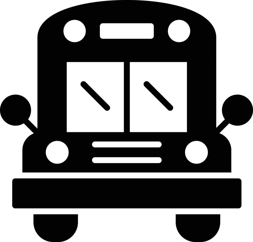 bus glyph-pictogram vector