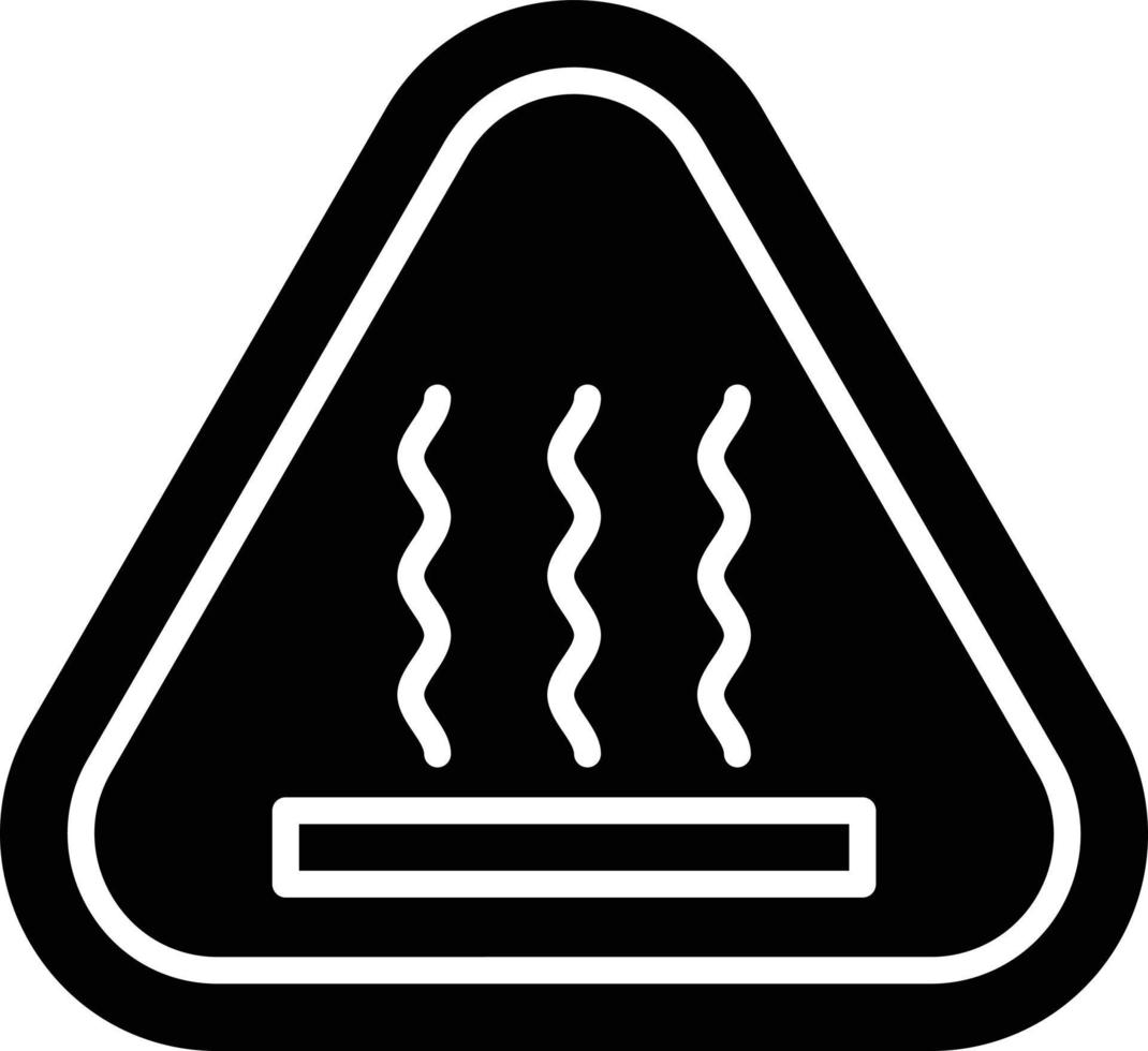 heet oppervlak glyph-pictogram vector