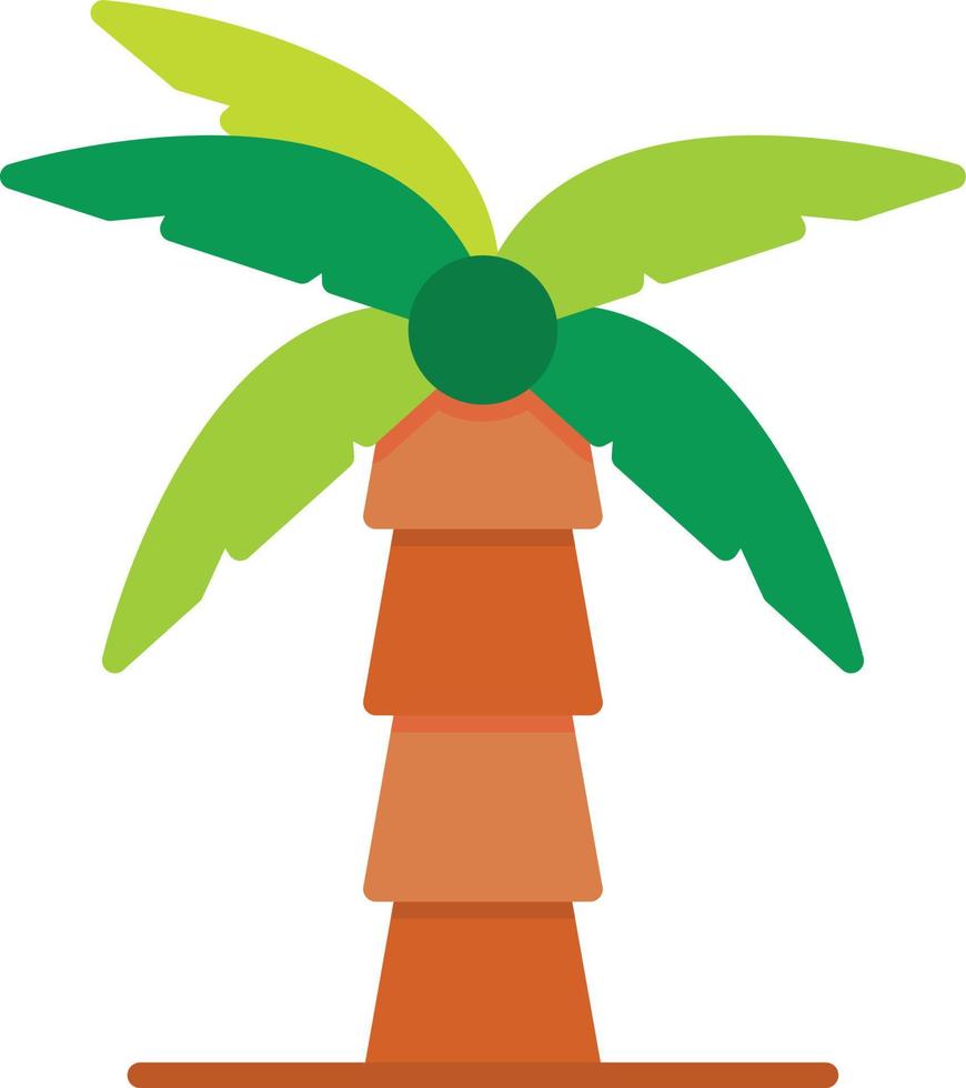 palmboom plat pictogram vector