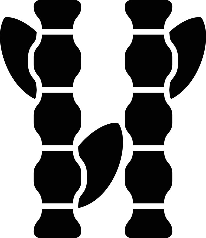 bamboe glyph icoon vector