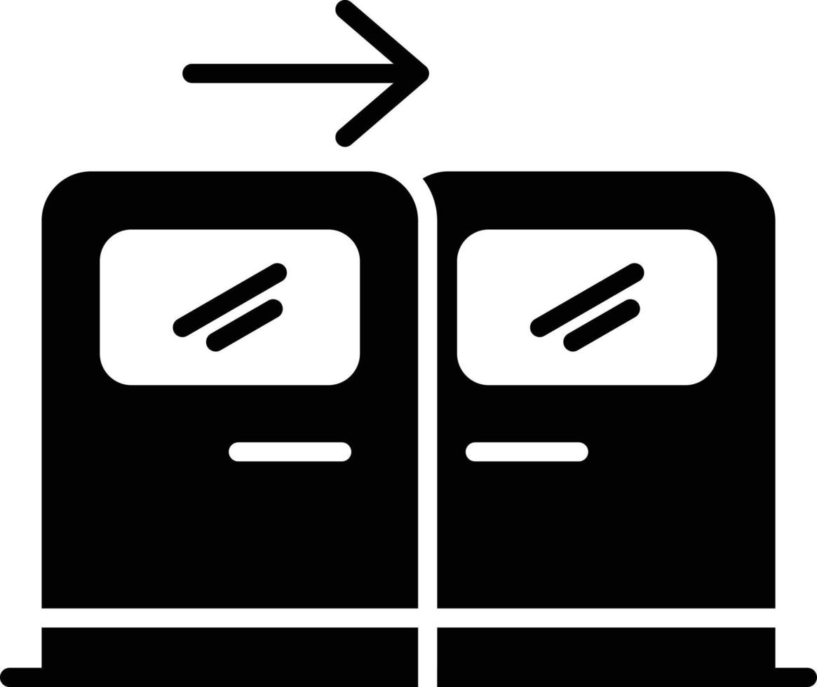 glyph-pictogram uitgang deur vector