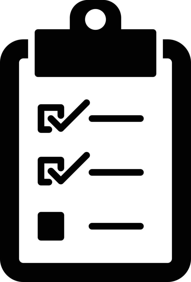 checklist glyph-pictogram vector