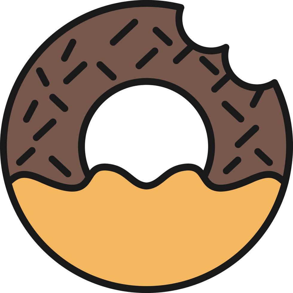 donut lijn gevuld vector