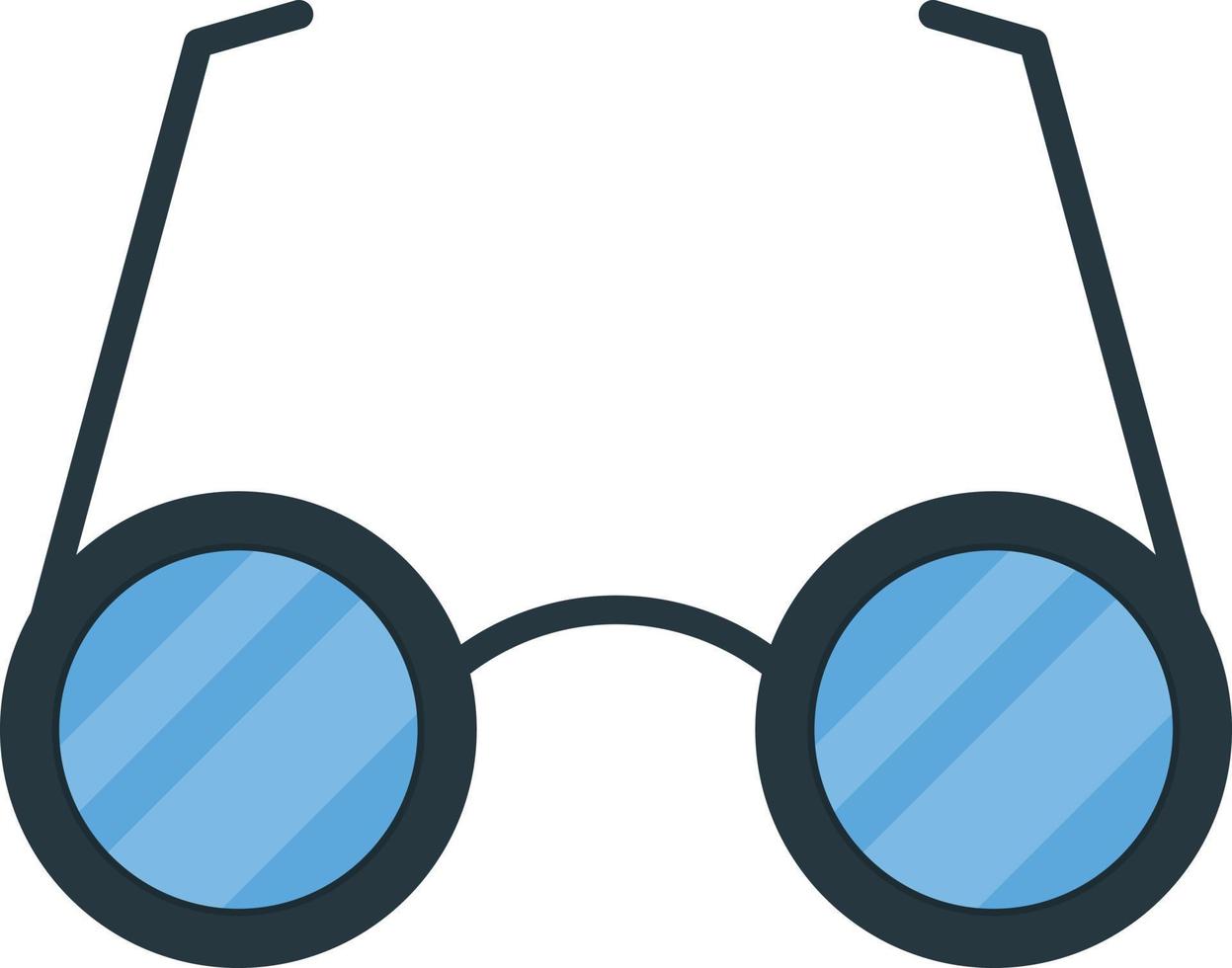 bril platte pictogram vector