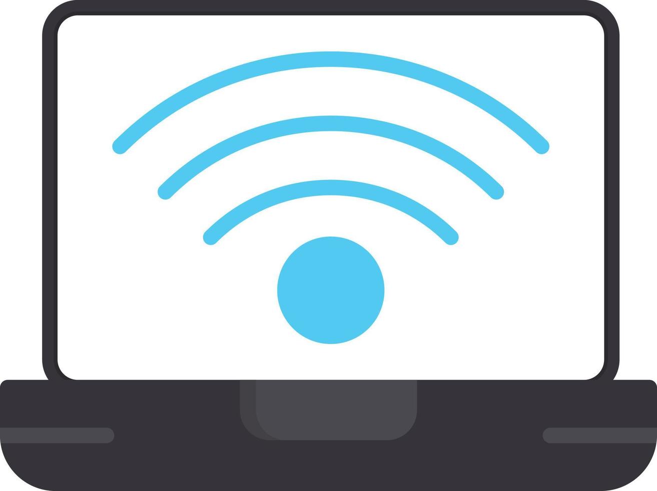 wifi plat pictogram vector