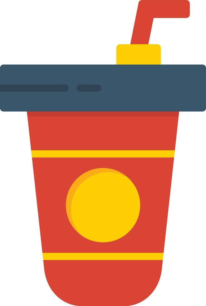 frisdrank platte pictogram vector