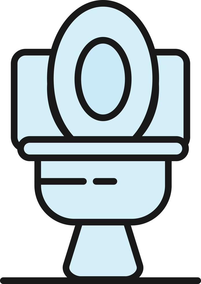 toilet lijn gevuld vector