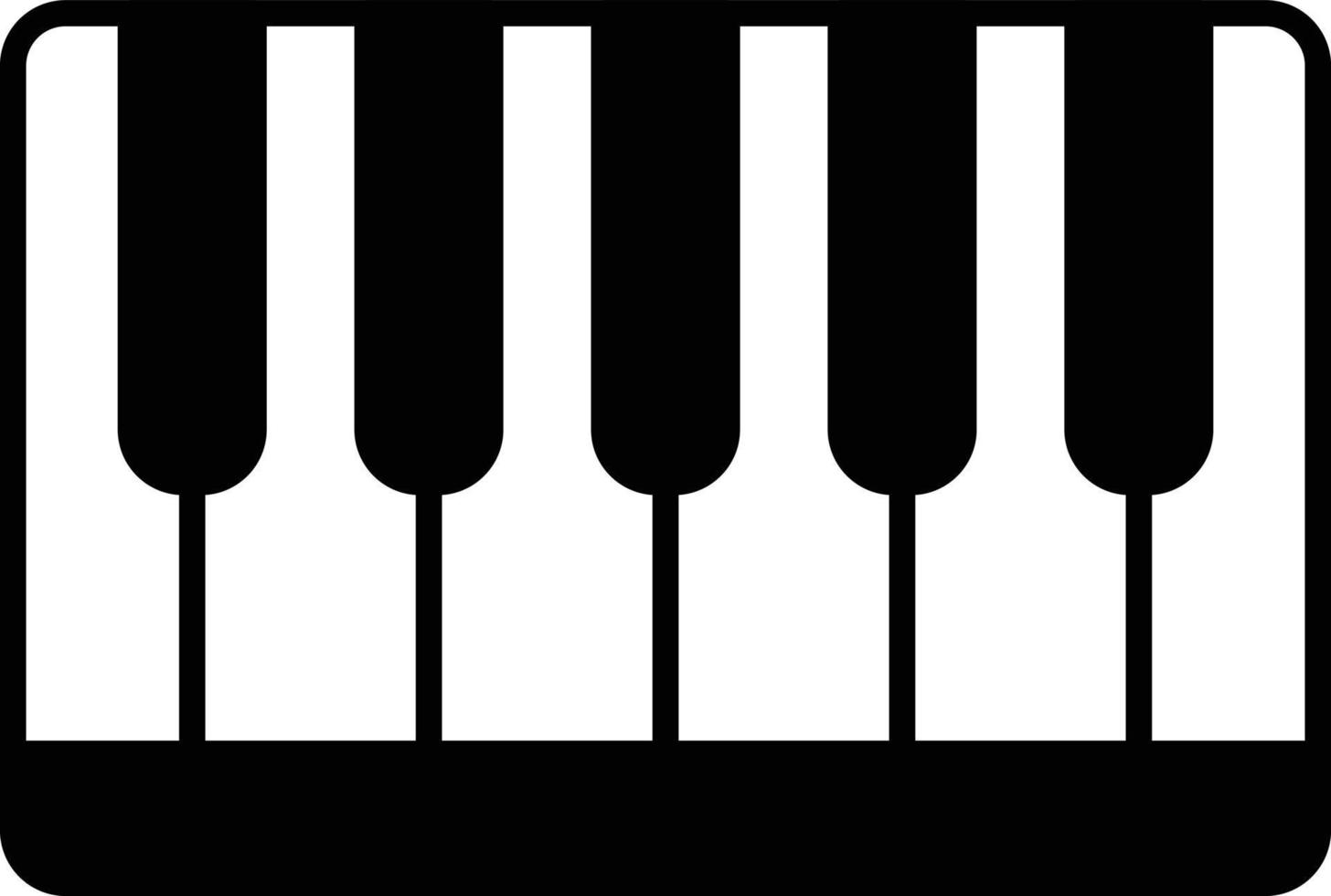 piano glyph-pictogram vector