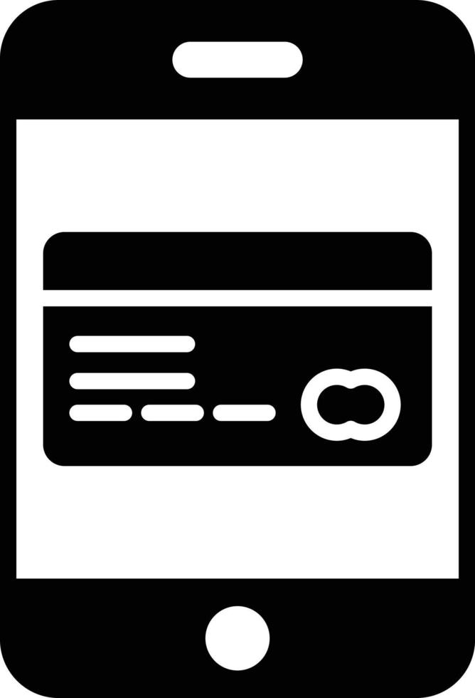 glyph-pictogram voor mobiel betalen vector