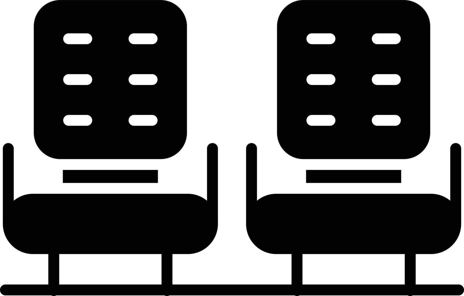 stoelen glyph icon vector