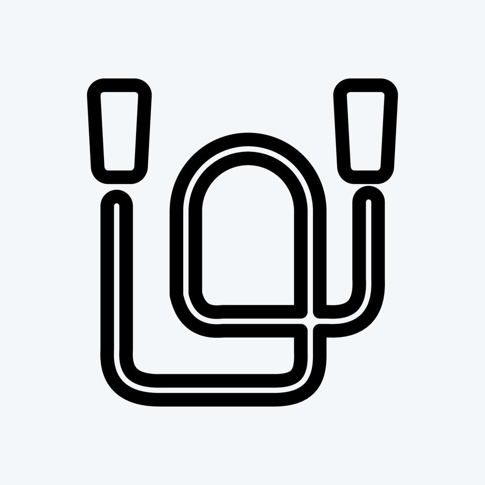 pictogram springtouwen. geschikt voor gezond symbool. lijn stijl. eenvoudig ontwerp bewerkbaar. ontwerp sjabloon vector. eenvoudige illustratie vector