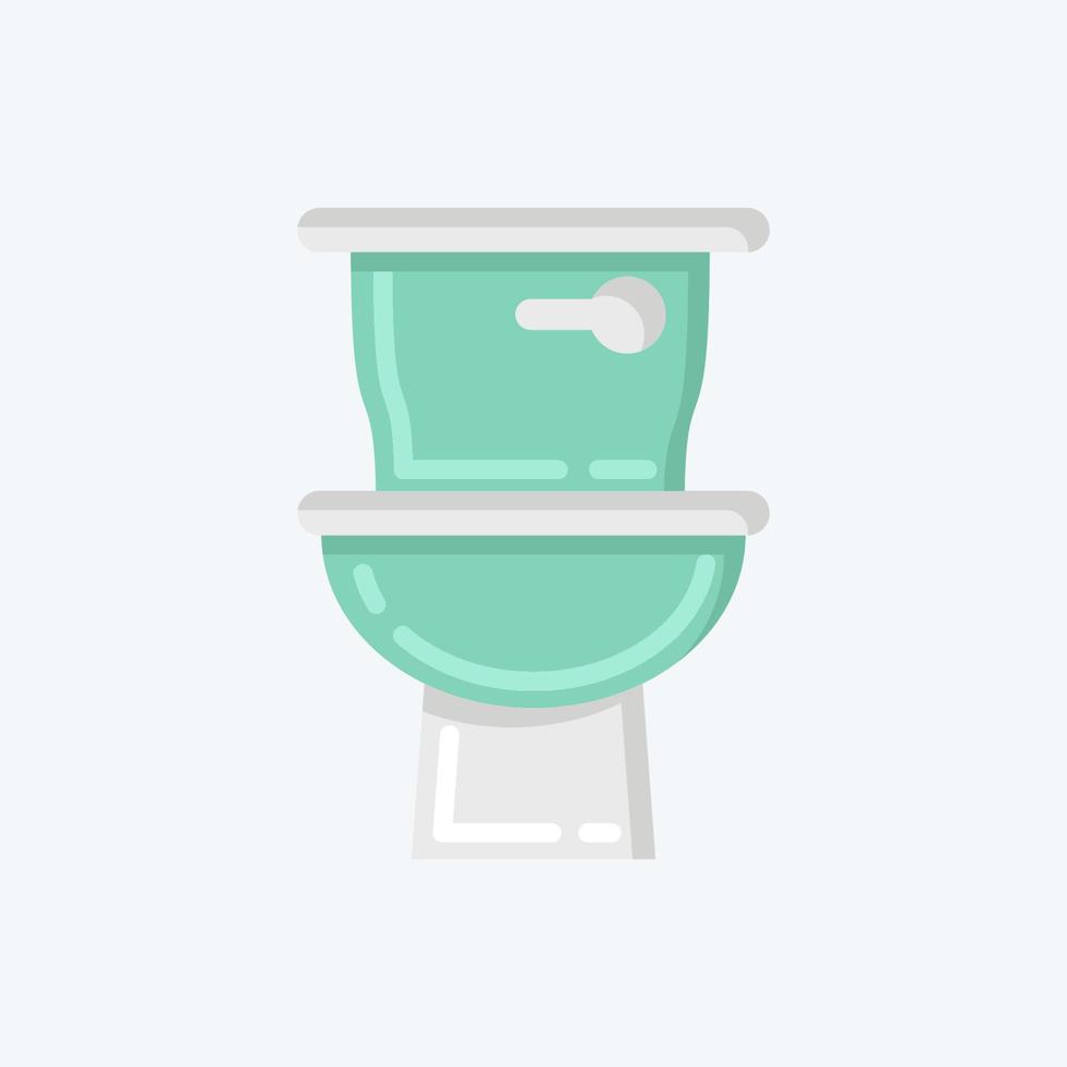 icoon toilet. geschikt voor kinderen symbool. vlakke stijl. eenvoudig ontwerp bewerkbaar. ontwerp sjabloon vector. eenvoudige illustratie vector