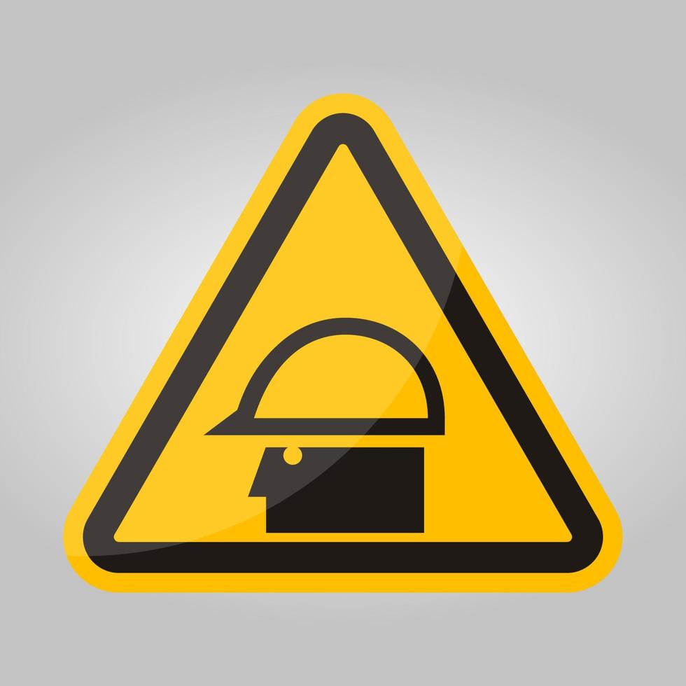 waarschuwingsbord draag beschermende uitrusting, met pbm-symbolen vector