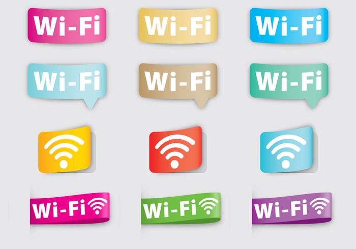 Wi-Fi-labels vector