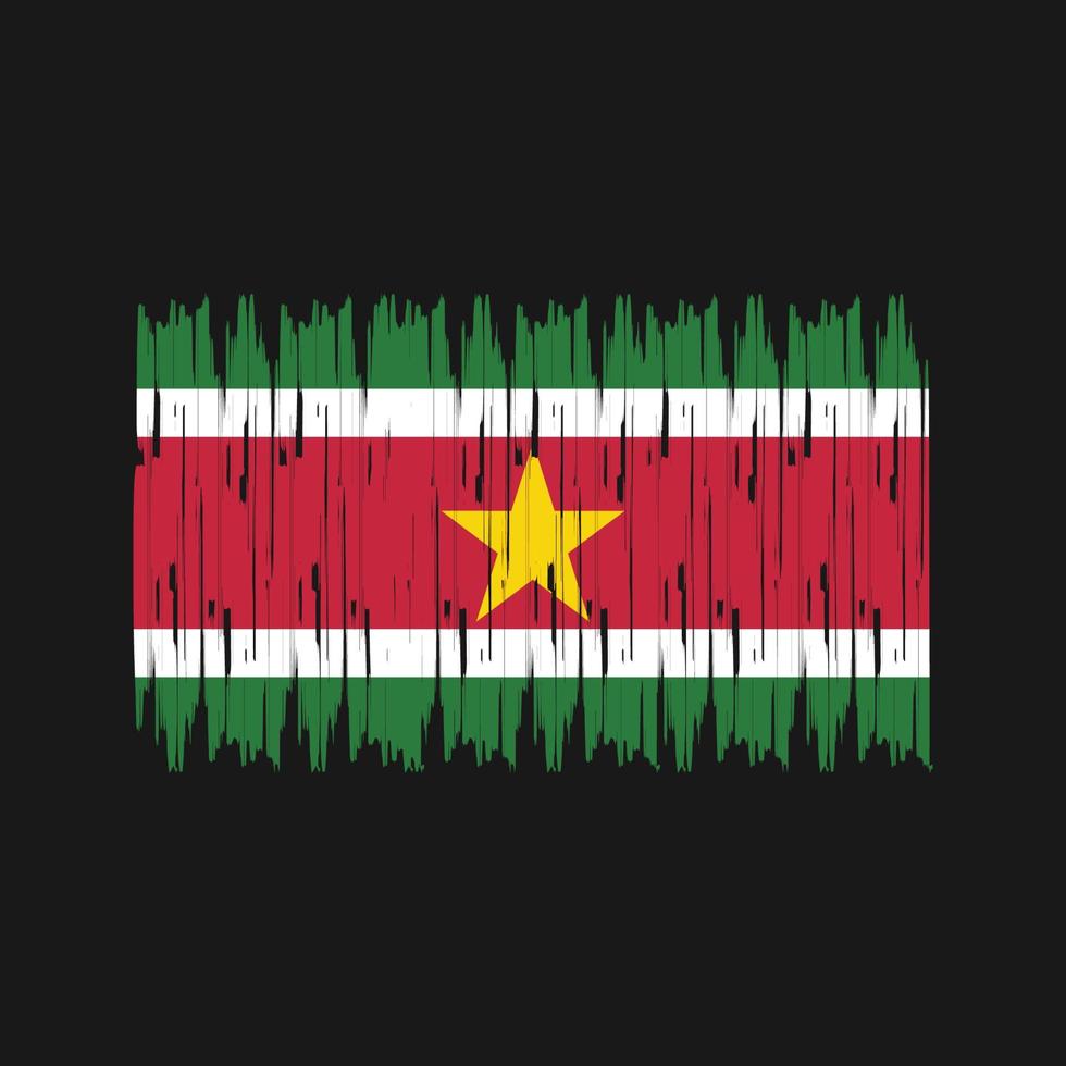 surinaamse vlag penseelstreken. nationale vlag vector