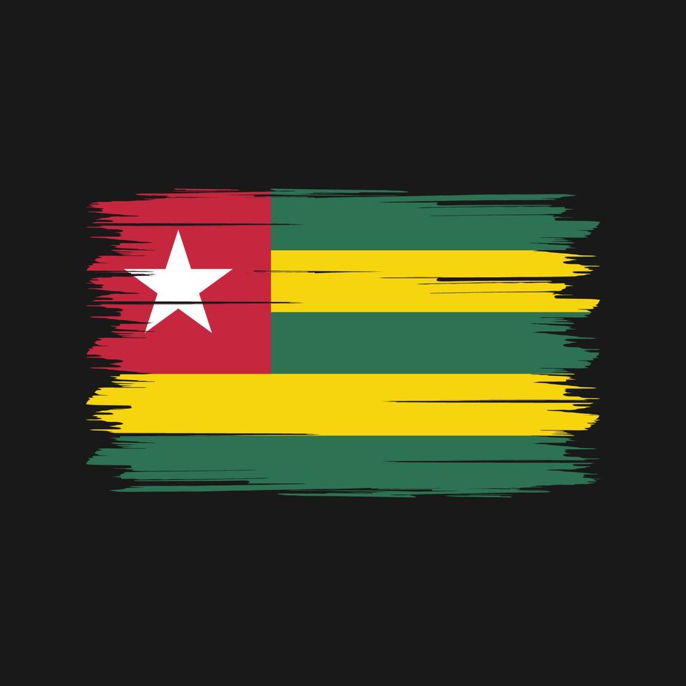 togo vlag borstel. nationale vlag vector