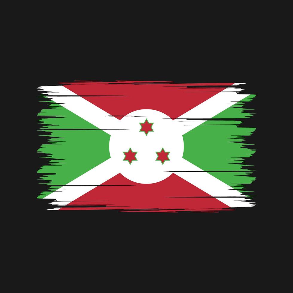 Burundese vlagborstel. nationale vlag vector