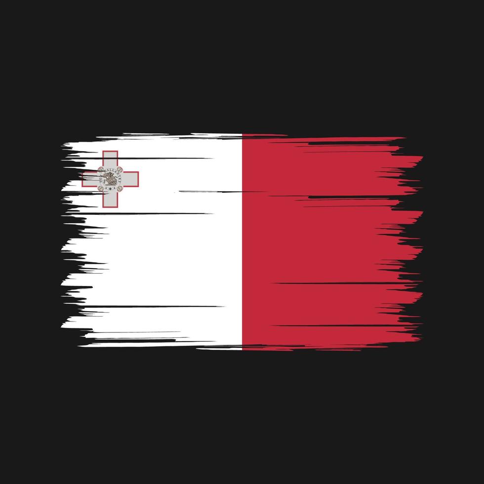 malta vlag borstel. nationale vlag vector