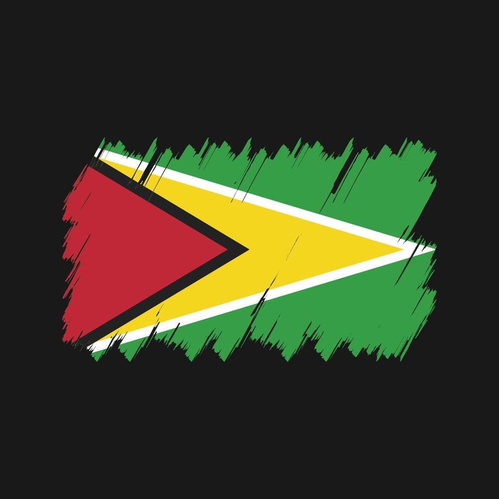 Guyana vlag borstel vector. nationale vlag vector