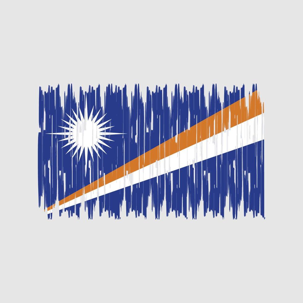 Marshalleilanden vlag penseelstreken. nationale vlag vector