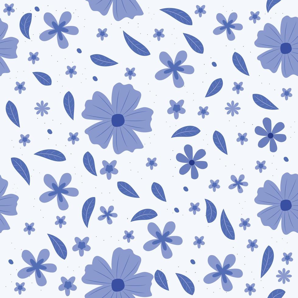bloemen naadloos patroon met de hand getekende kleurrijke bloemen natuurlijke achtergrond met kleurrijk geschilderde bloemen vector