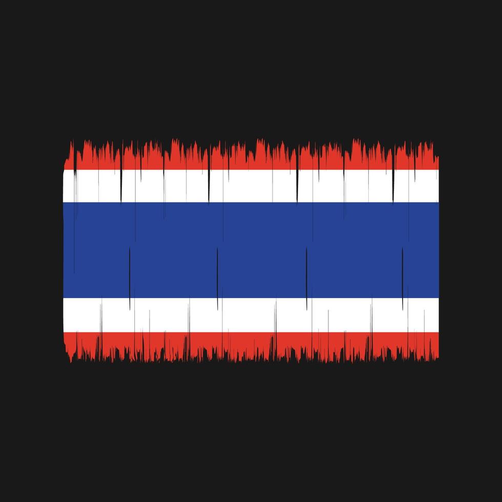 Thailand vlag borstel. nationale vlag vector