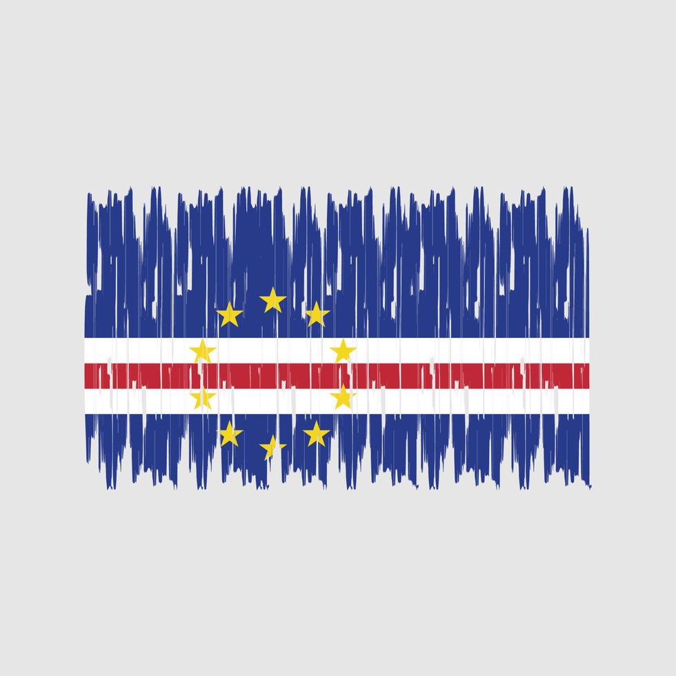 Kaapverdische vlag penseelstreken. nationale vlag vector