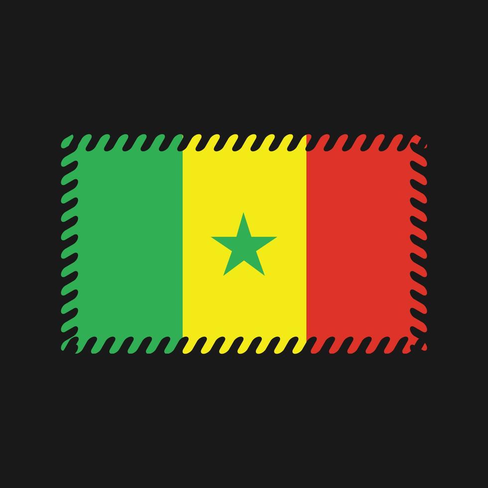 Senegal vlag vector. nationale vlag vector