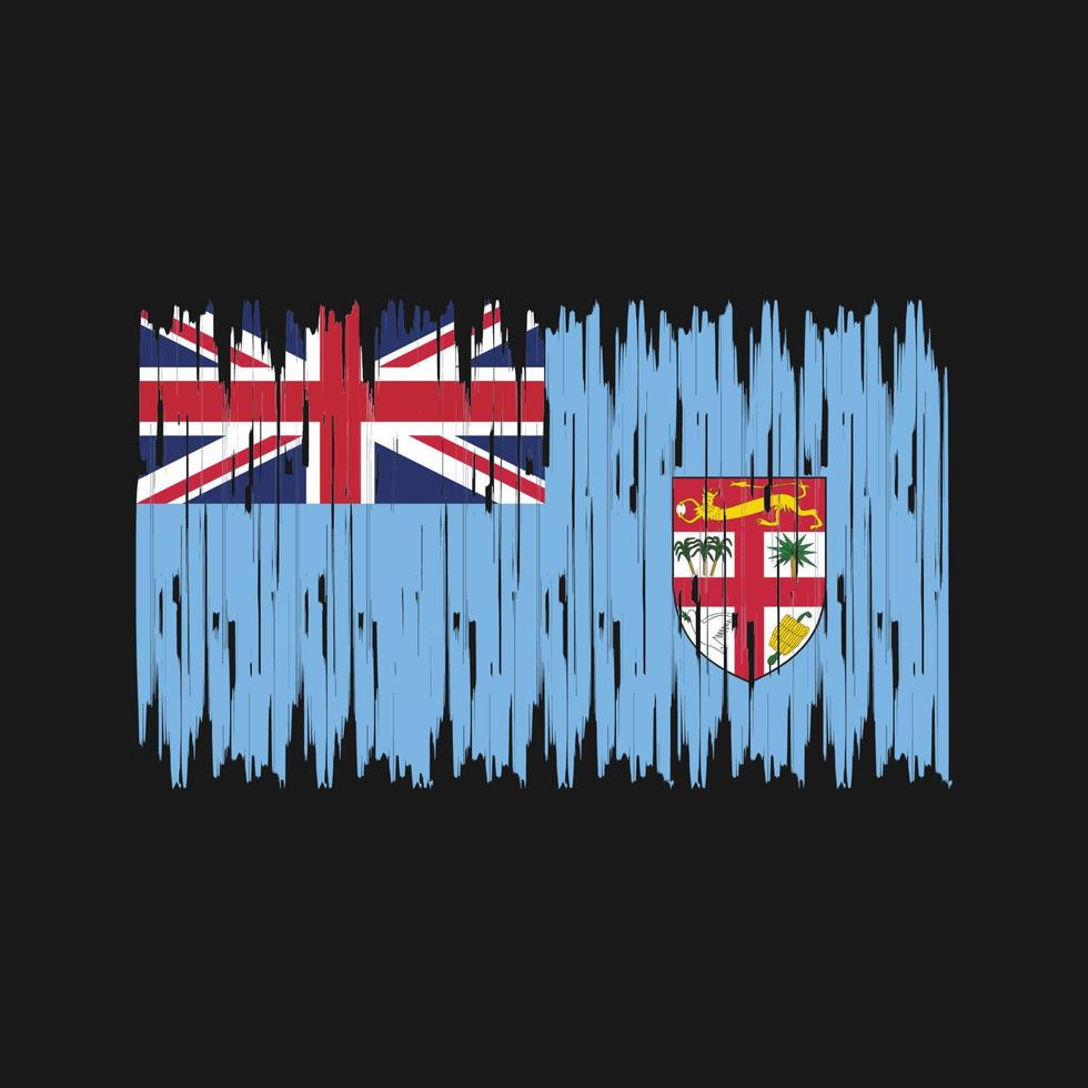 Fiji vlag penseelstreken. nationale vlag vector