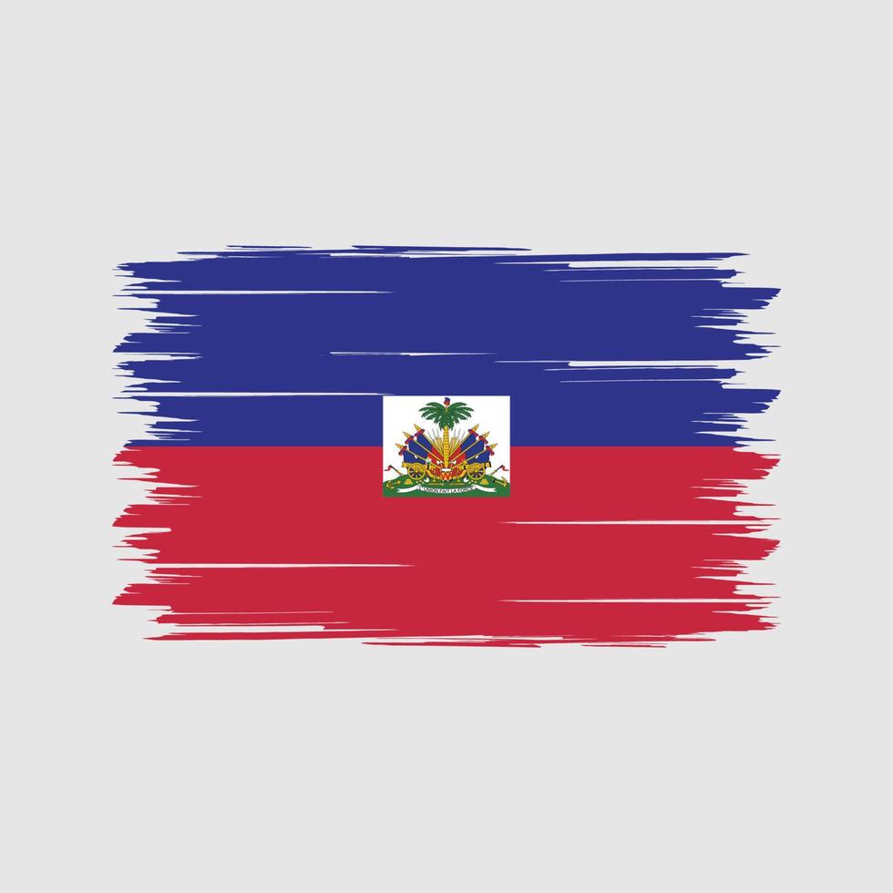 Haïti vlag borstel. nationale vlag vector