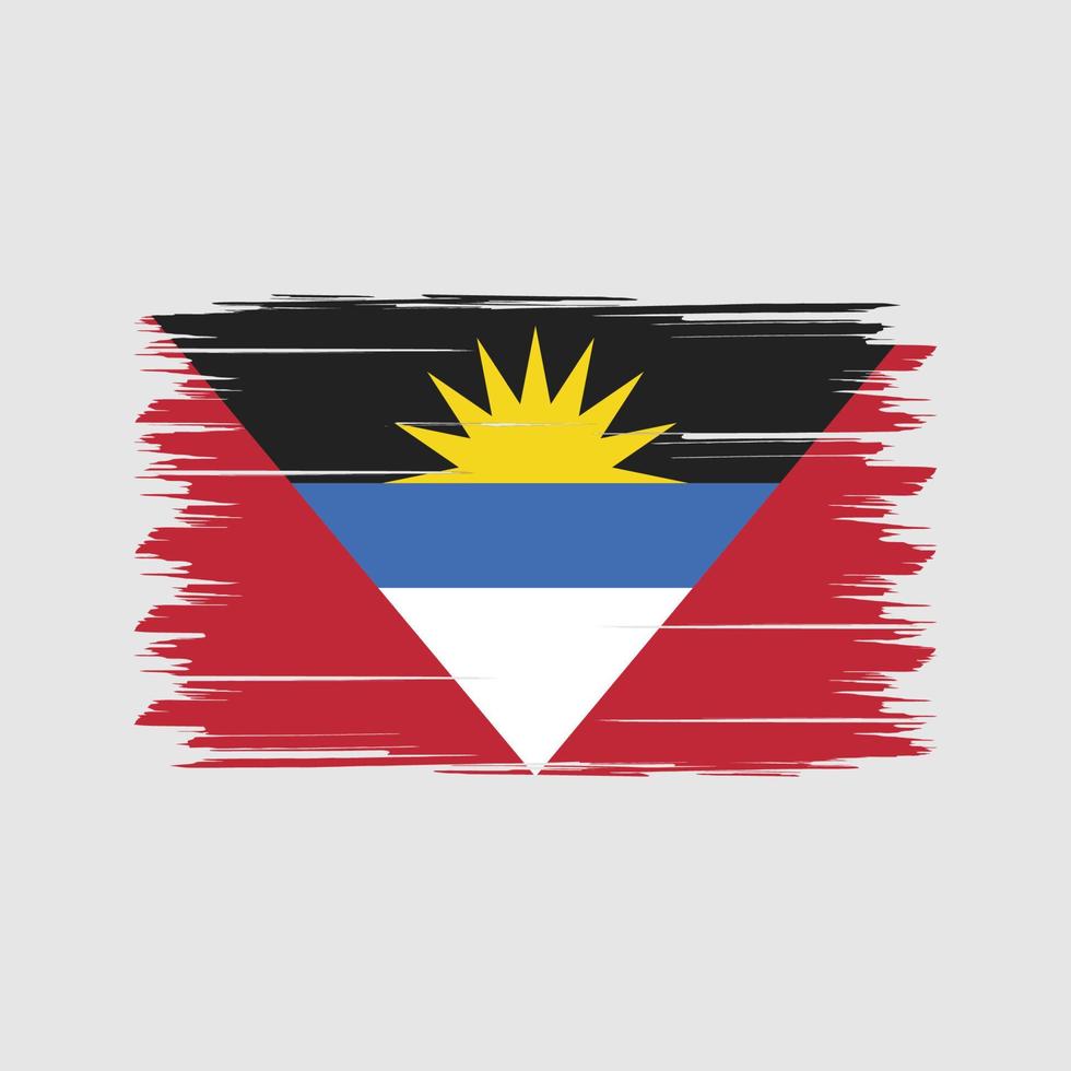 antigua en barbuda vlagborstel. nationale vlag vector