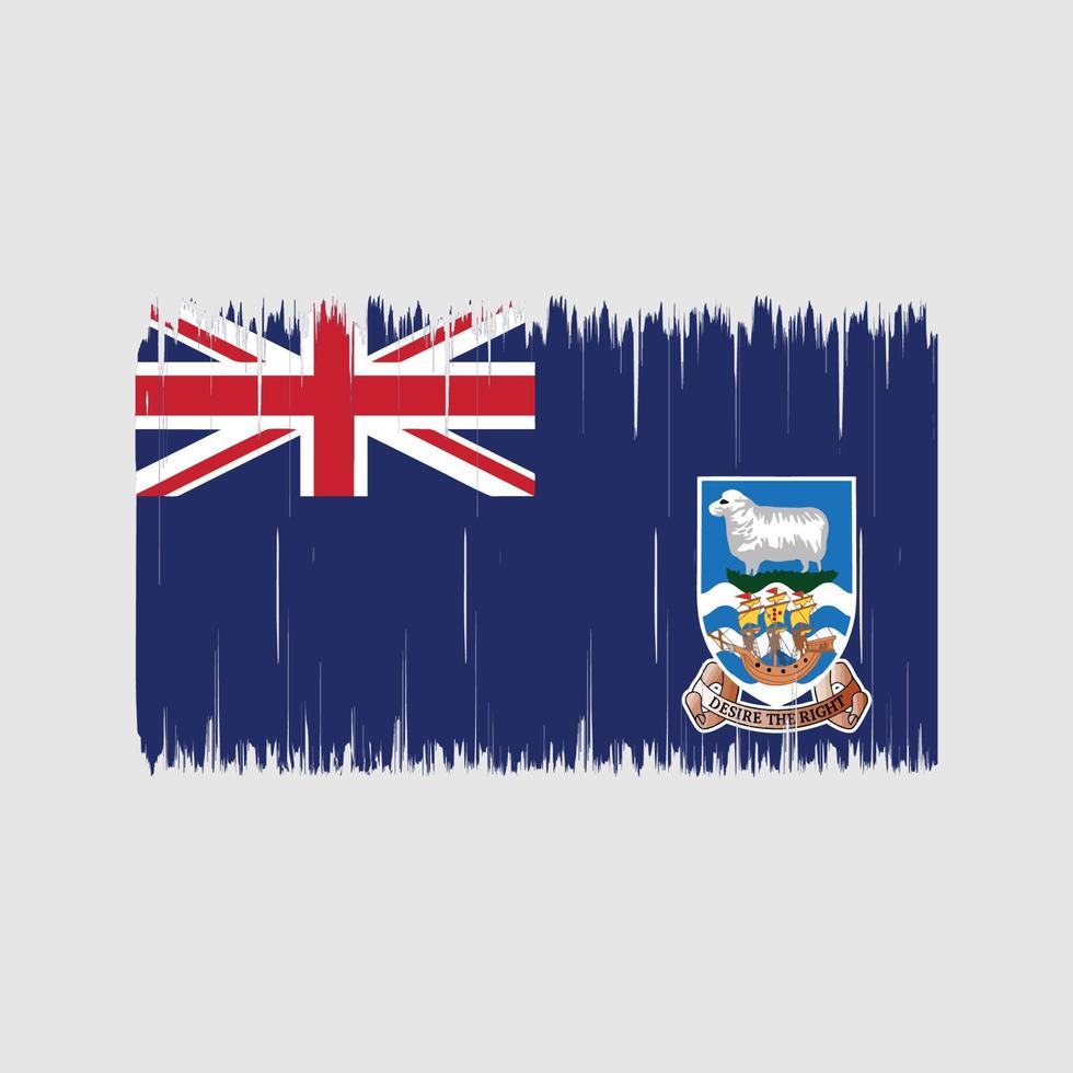 Falkland eilanden vlag borstel. nationale vlag vector