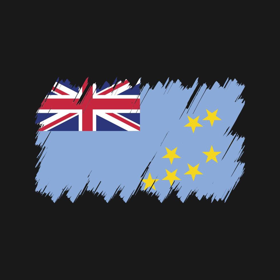 tuvalu vlag borstel vector. nationale vlag vector