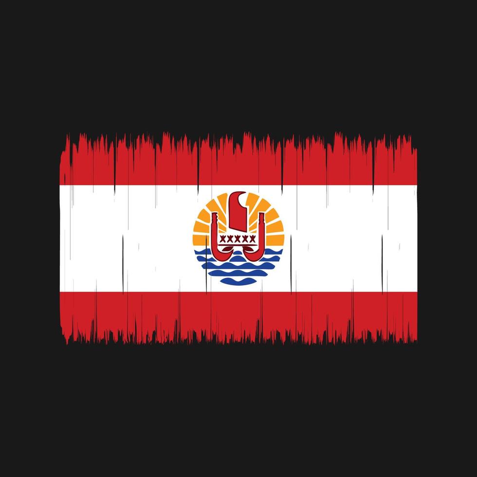 frans polynesië vlag borstel. nationale vlag vector