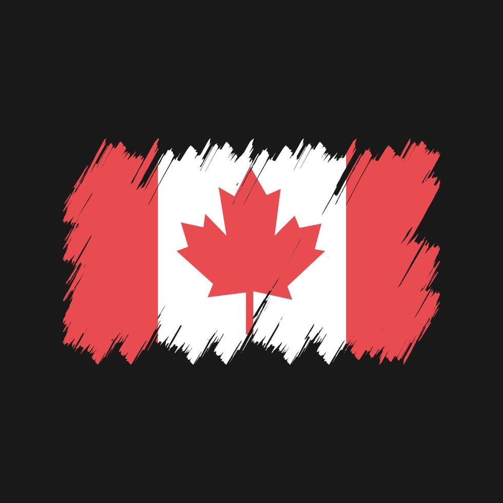 canadese vlag borstel vector. nationale vlag vector