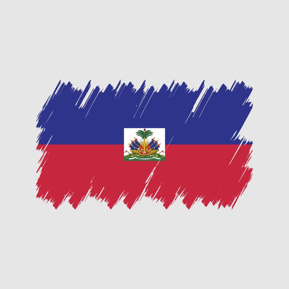 Haïti vlag borstel vector. nationale vlag vector