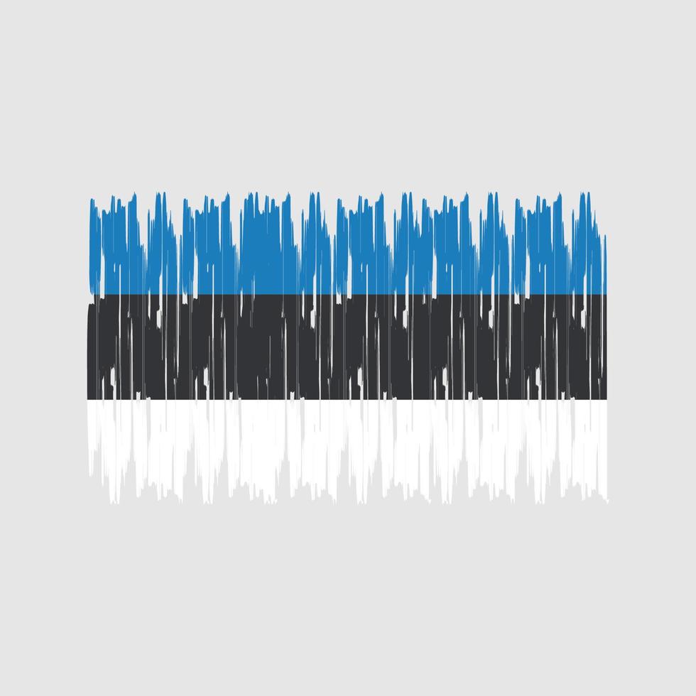 Estland vlag penseelstreken. nationale vlag vector