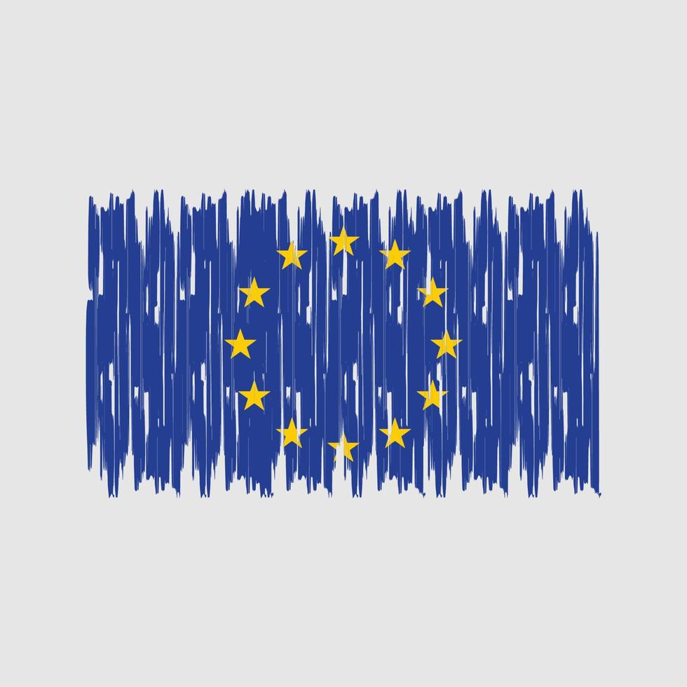 Europese vlag penseelstreken. nationale vlag vector