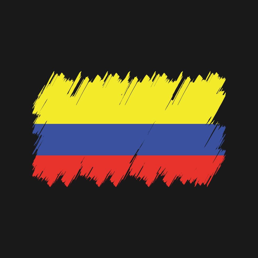 Colombia vlag borstel vector. nationale vlag vector
