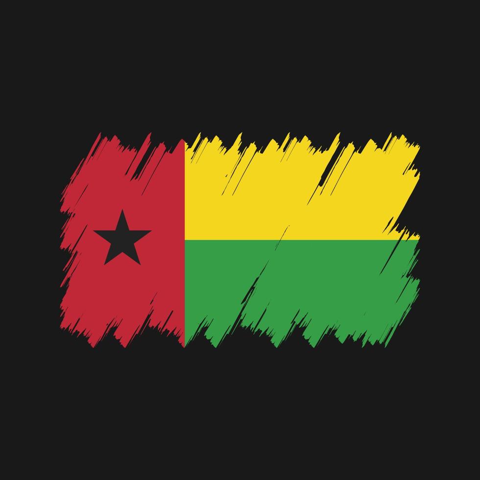 Guinee-Bissau vlag borstel vector. nationale vlag vector