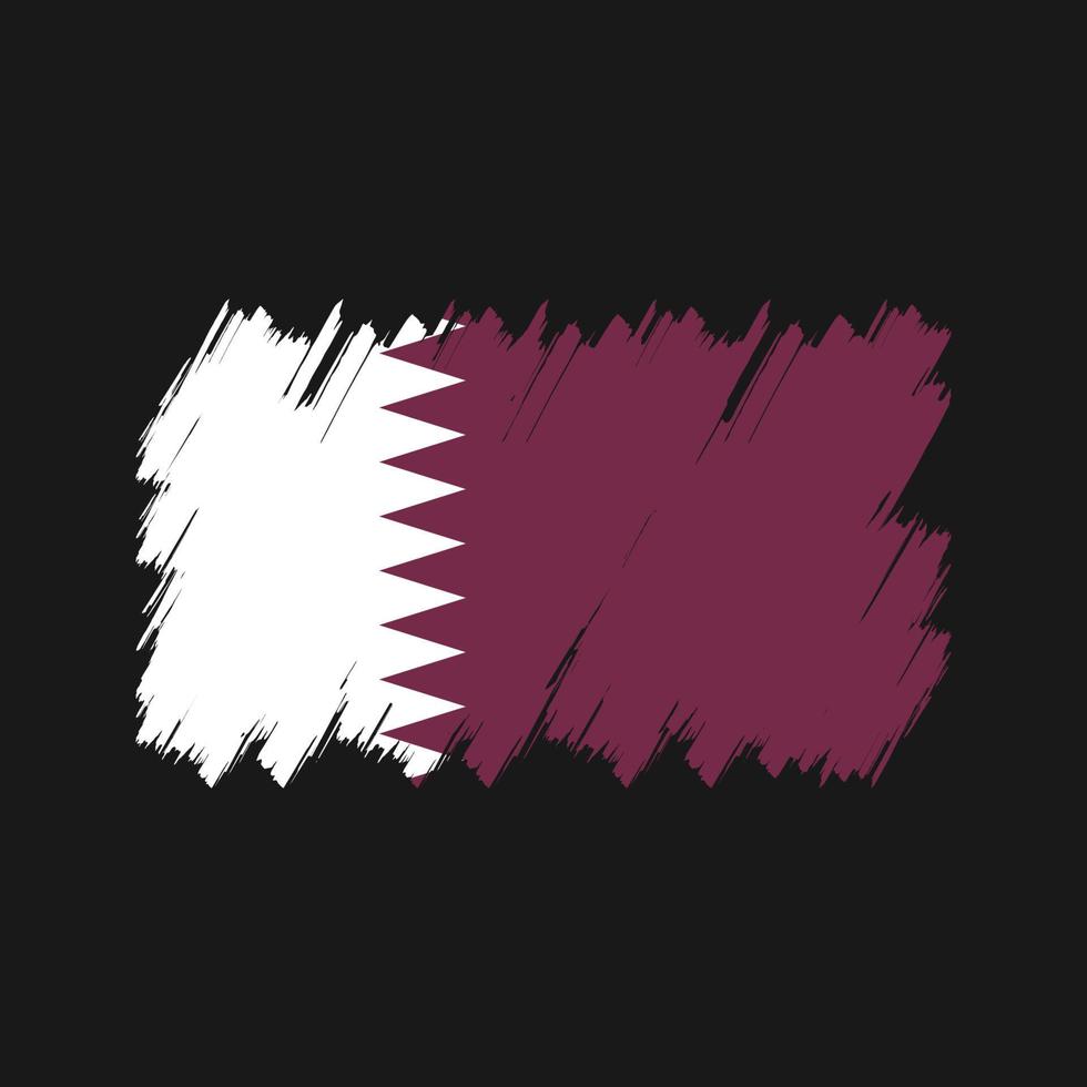 qatar vlag borstel vector. nationale vlag vector