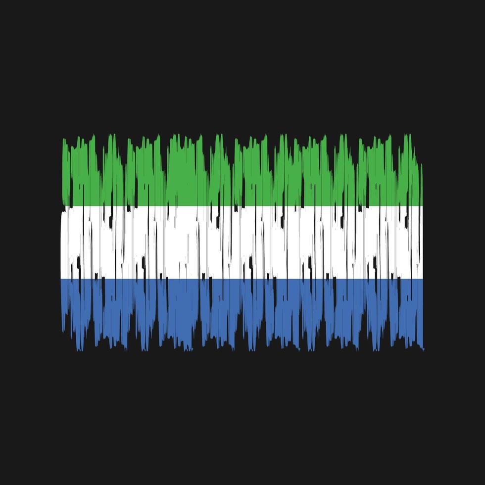 sierra leone vlag penseelstreken. nationale vlag vector