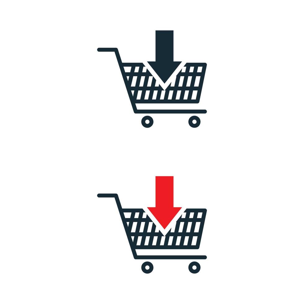 download winkelwagen trolley pictogram ontwerpsjabloon elementen vector