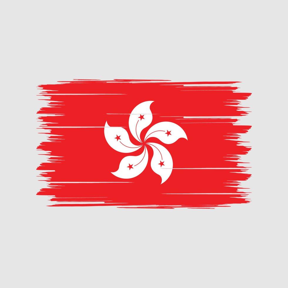 hong kong vlag borstel. nationale vlag vector