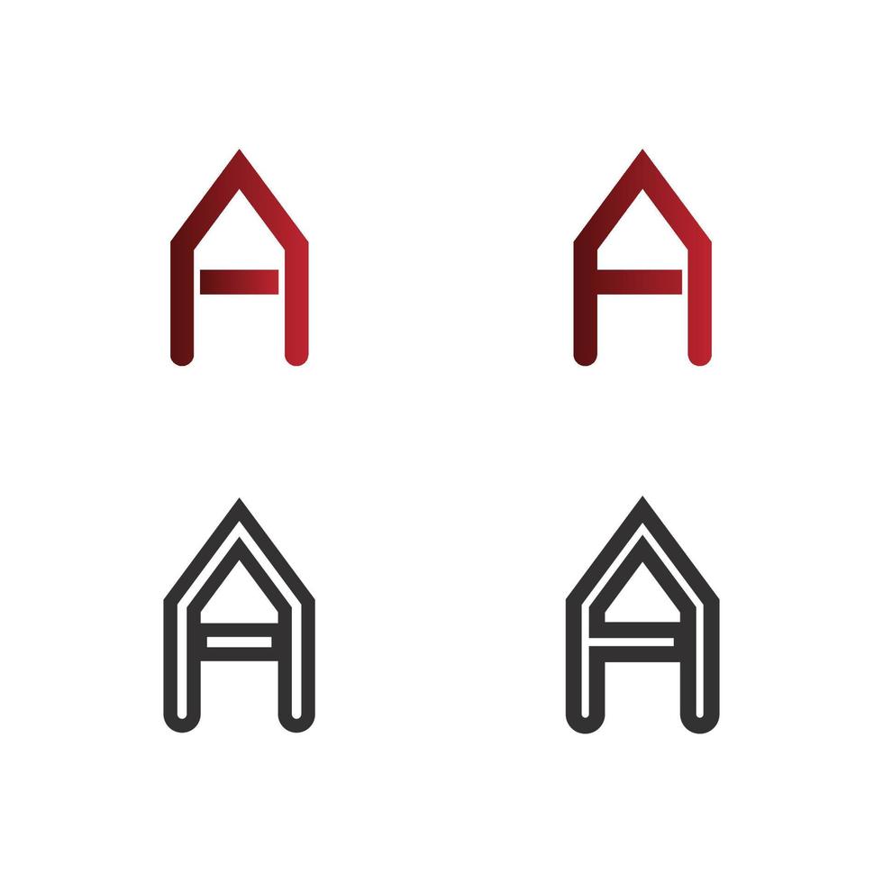 een brief logo sjabloon, lettertype a, logo a, ontwerp a vector