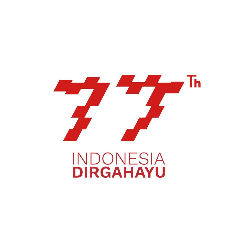 indonesië onafhankelijkheidsdag logo. dirgahayu vertaalt naar een lang leven of een lange levensduur vector