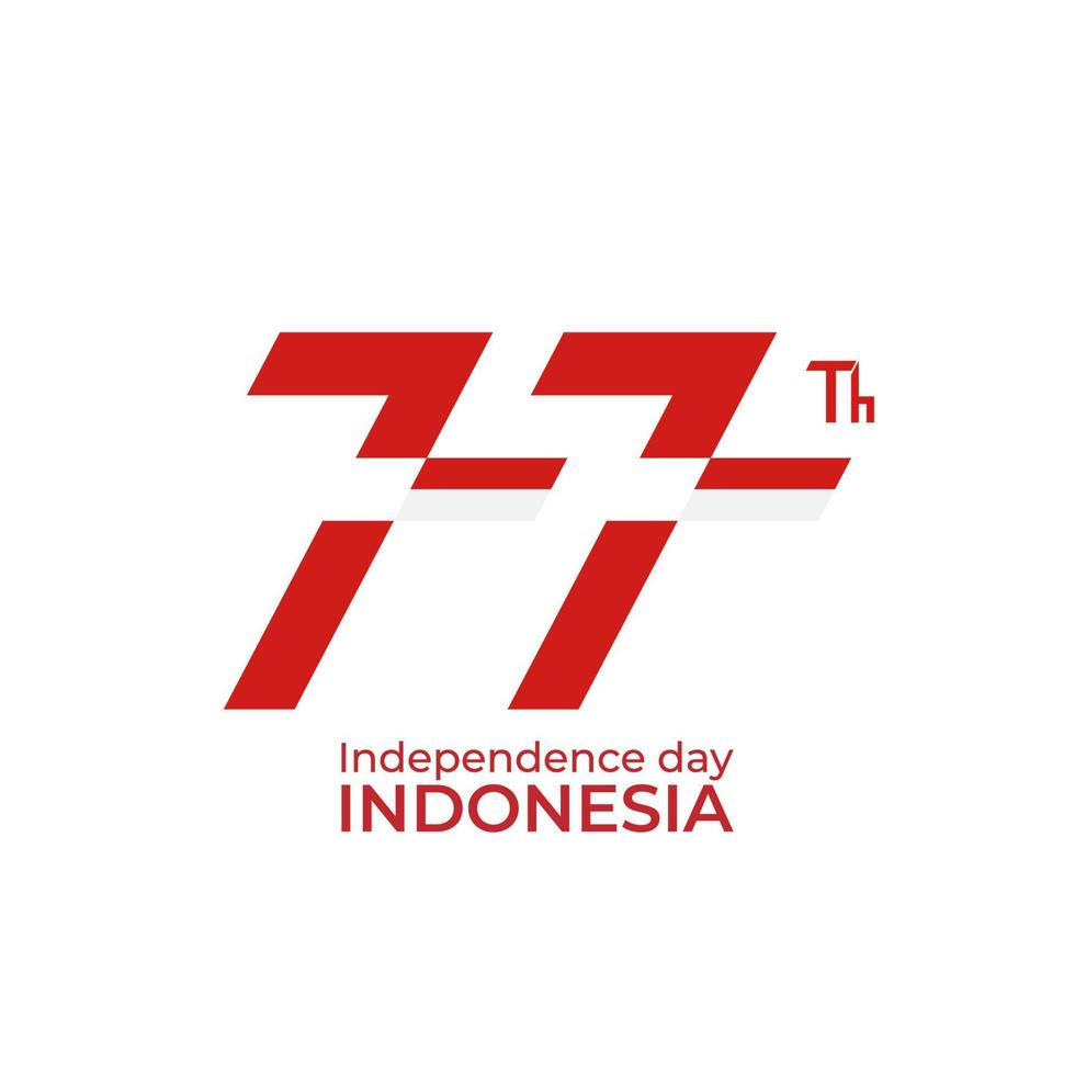 indonesië onafhankelijkheidsdag logo vector