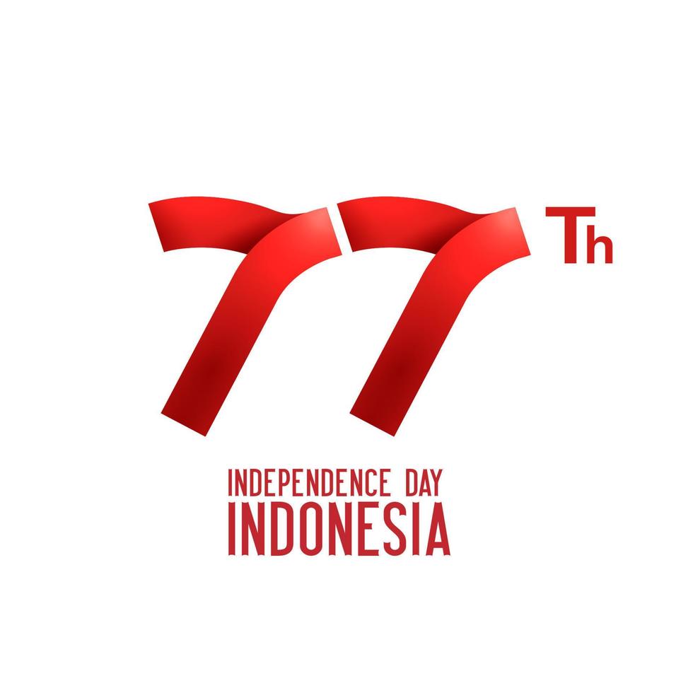 indonesië onafhankelijkheidsdag logo vector