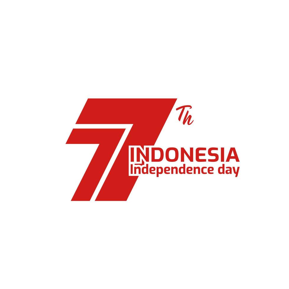 77 jaar onafhankelijkheidsdag van Indonesië logo vector